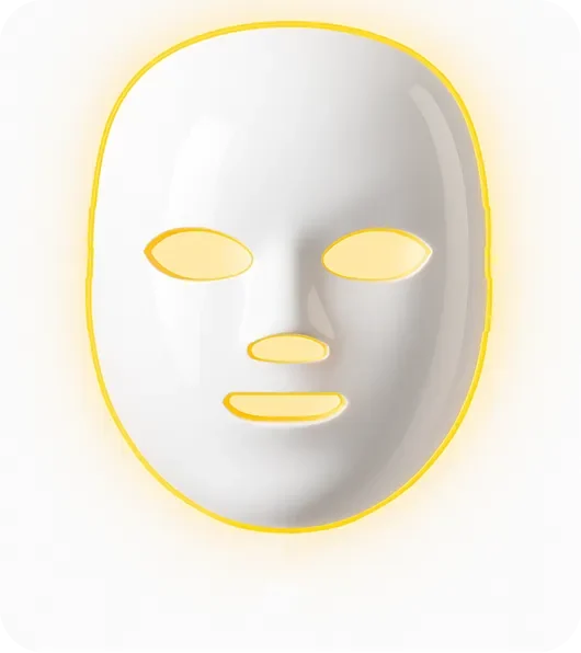 Glokore mask in yellow light mode